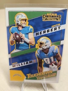 2022 Panini Contenders - Touchdown Tandems #TDT-LAC Herbert - Williams Chargers - Picture 1 of 2