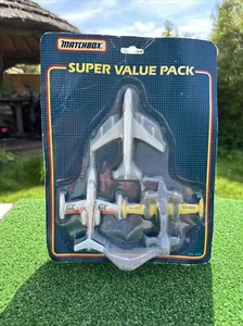 Diecast Aircraft Set 1989 Matchbox Value Pack Boeing 747/Learjet/Cessna 421 - Picture 1 of 12