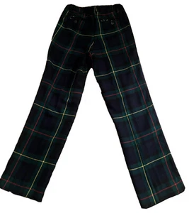 boys e-land size 12 polyester green, navy, yellow, and red pants - Picture 1 of 3