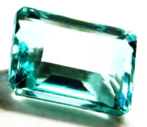 Certified Natural Aquamarine 86.15 Cts Emerald Cut Loose Gemstone R5146 - Picture 1 of 4
