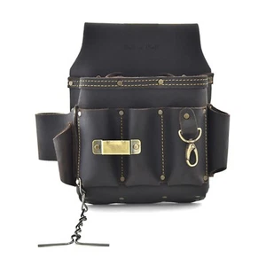 Style n Craft  70603 - 10 Pkt Electrician's Tool Pouch - Top Grain Oiled Leather - Picture 1 of 1