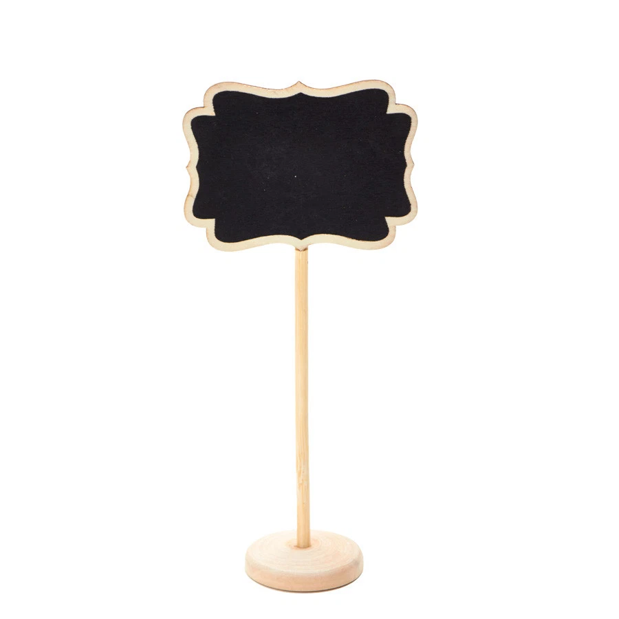 12-PACK MINI WOODEN CHALKBOARD BLACKBOARD MESSAGE BOARD WITH STAND - Image 1 of 1
