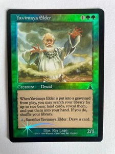 MTG MISCUT, ERROR FOIL URZA'S DESTINY YAVIMAYA ELDER SLIGHT OFF CENTER MISPRINT - Picture 1 of 6