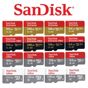 Carte mémoire SanDisk 128 Go 256 Go 512 Go 1 To 2 To Ultra Extreme Pro micro SD C10 - Photo 1/41