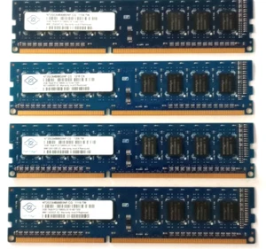 Lot of 4 Nanya NT2GC64B88G0NF-CG 2GB PC3-10600 DDR3-1333MHz DIMM Desktop Memory - Picture 1 of 3