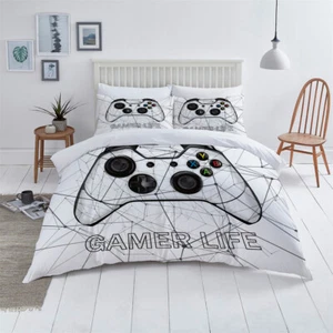 Gamer Bed Comforter Cover Queen SunWolf 3D Design Bedding Set Duvet Cover Set - Picture 1 of 2