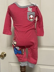 Infant Super Mario Bros Nintendo Video Game Mario One piece SIZE 3-6 Months - Picture 1 of 4