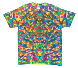 TIE DYE Neon Rainbow Blotter Adult t-shirt small med large XL 2X 3X 4X 5X 6X art - Picture 1 of 1