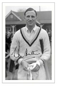 LEN HUTTON Signed Autograph ENGLAND Cricket Signature Photo Gift Print
