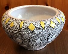 Retro Italian Pottery Vase Bowl Fratelli Fanciullacci  Mid Century 15cm Dia