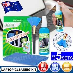 3 in 1 Laptop Cleaning Monitor TV,PC,LCD Screen Cleaner Plasma Cloth Brush Kit