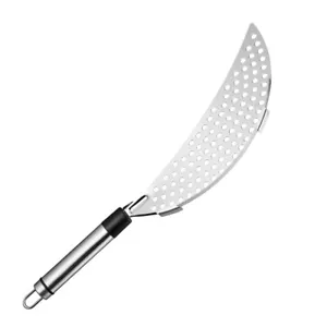 BESTONZON Stainless Steel Crescent Pan Pot Strainer Spaghetti Pasta Fry Drainer - Picture 1 of 10