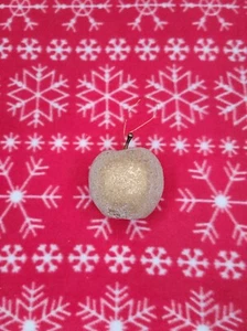 GOLDEN SPARKLE FRUIT APPLE CHRISTMAS ORNAMENT - Picture 1 of 3