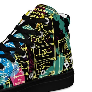 Men’s high top canvas shoes hakari jjk jujutsu kaisen anime manga converse style - Picture 1 of 12