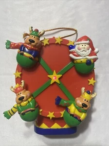 Avon Santa & Deer Riesenrad Ornament animierter Sound Weihnachten funktioniert OHNE BOX - Bild 1 von 2
