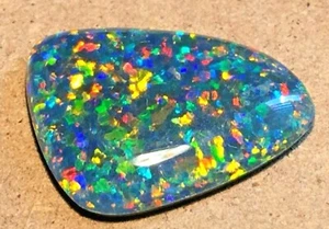Super Gem Large Opal Triplet 22 x 18 mm Australian Earth Mined Brilliant Colours - Bild 1 von 4