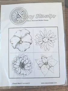Stacy Stamps MINI FLORALS SET 444TT Four Stamps Sealed - Picture 1 of 2