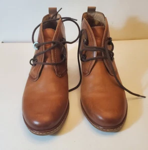 Pikolinos Ankle Booties Boots Two Tone Brown Leather Lace Up Sz 41 (US 10-10.5) - Picture 1 of 9