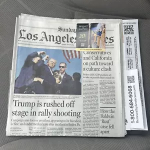 The Los Angeles Times July 14 2024 Trump Injured in Rally Shooting Shot - Picture 1 of 1