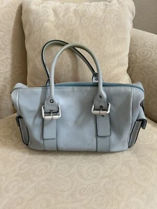 Genuine Leather Baby Blue Handbag, Hype Brand - Picture 1 of 11