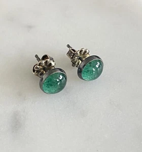 NEU tiefgrün Aventurin 6 mm Sterlingsilber Pfosten Ohrstecker - Bild 1 von 2