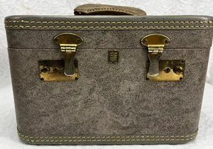 U.S. Trunk Co. Vintage Gray Vanity Train Case - Picture 1 of 8