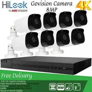 HIKVISION 8MP CCTV 4K UHD DVR 4CH 8CH SYSTEM OUTDOOR FULL CAMERA SECURITY KIT - Picture 1 of 20