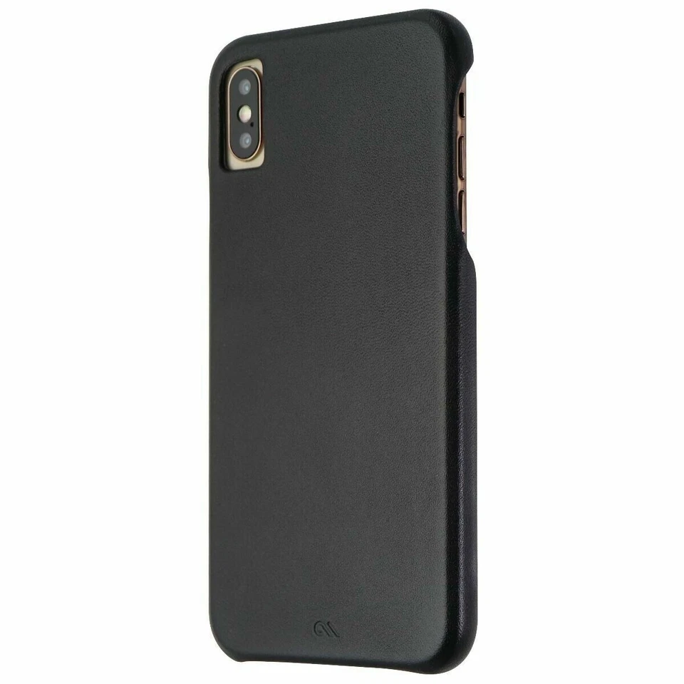 Funda rígida de cuero genuino Case-Mate Barely There para Apple iPhone XS Max negra Foto 1 de 1