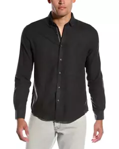 Report Collection Flannel Shirt Men's S Charcoal Mix Heather Button Front L/S - Picture 1 of 14