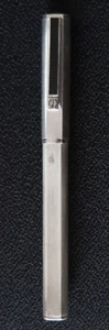 DUNHILL GEMLINE FÜLLFEDERHALTER VERSILBERT UND SCHWARZ EIN GUT GEBRAUCHTER VINTAGE KLASSIKER - Bild 1 von 7
