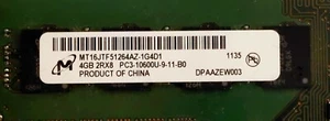 HP 4GB 2RX8 PC3-10600 - Picture 1 of 4