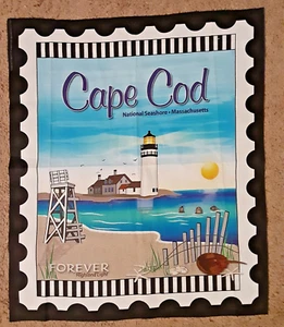 Proyecto de costura/almohada/colcha Cape Cod pequeño panel de tela de algodón 21" X 18" (H) - Imagen 1 de 1