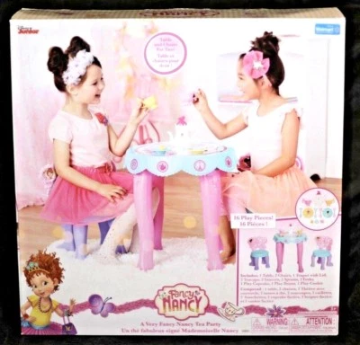 Disney Junior Tea Party Table A Very Fancy Nancy 2 Chairs 16 Piece Play Set NEW - Image 1 of 4