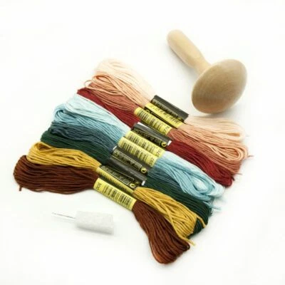 Wooden DIY Mushroom Darner Patch Tool Darning Needle Sewing Thread Sewing Device - Image 1 of 4