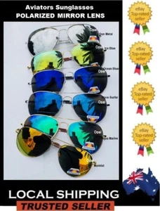 Aviator Sunglasses Polarized Mirror lens Men's & Women's Outdoor Glasses Eyewear - Picture 1 of 18