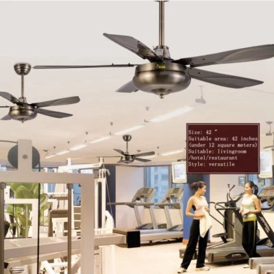 Indoor/Outdoor Ceiling Fan 5 Stainless Iron Metal Fan Blades - Image 1 of 3