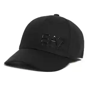 NUOVO cappello berretto emporio armani georgio EA7 cotone nero UNISEX ronaldo fresco estate - Foto 1 di 18