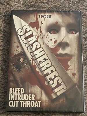 Slasherfest DVD Set (Bleed, Intruder, Cut Throat) BRAND NEW / FACTORY SEALED - Image 1 of 2