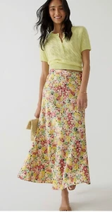 J Crew ausgestellter Slip Florenzrock in malerisch blumig, XL, neu mit Etikett - Bild 1 von 3