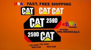 Caterpillar 259D Decal Kit cat Skid Steer stickers - Picture 1 of 1