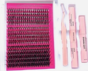 DIY eye lash Extension Clusters Kit, 30/40/50D, Bond, Sealant, Remover - Picture 1 of 5