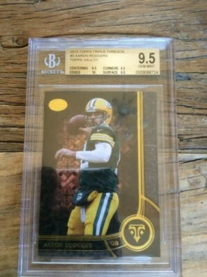 2015 Topps Triple Threads #3 Aaron Rodgers 1/1 TOPPS VAULT PROOF BGS 9.5 - Image 1 of 2