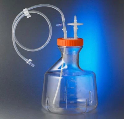 Corning 5L Erlenmeyer Flask 100 mm Aseptic Transfer Cap, 0.2 µm Vent LABORATORY - Image 1 of 4