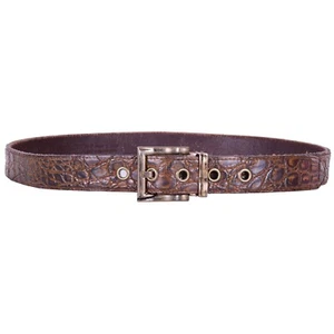DOLCE & GABBANA Vintage Design Caiman Leather Belt Brown 105 42 07420 - Picture 1 of 4