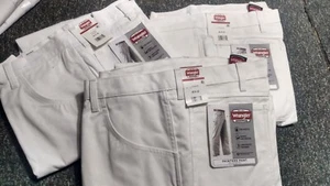3  WRANGLER Workwear Painters Pants White Men’s Size 42x32 Relaxed New With Tags - Picture 1 of 10
