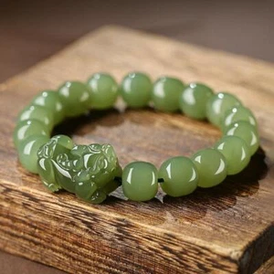 Hotan Jade Jade Beads Scattered Blue Jade Bracelet - Bild 1 von 7
