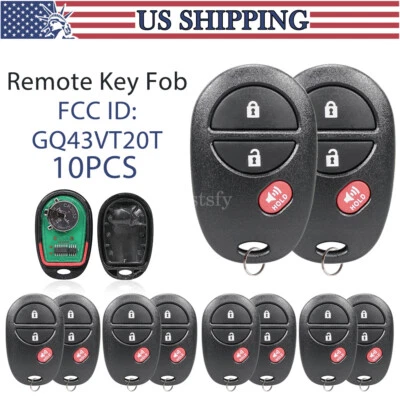 10 para Toyota Tacoma 2005 2006 2007 2008 2009 2010 mando a distancia entrada sin llave llavero Foto 1 de 4