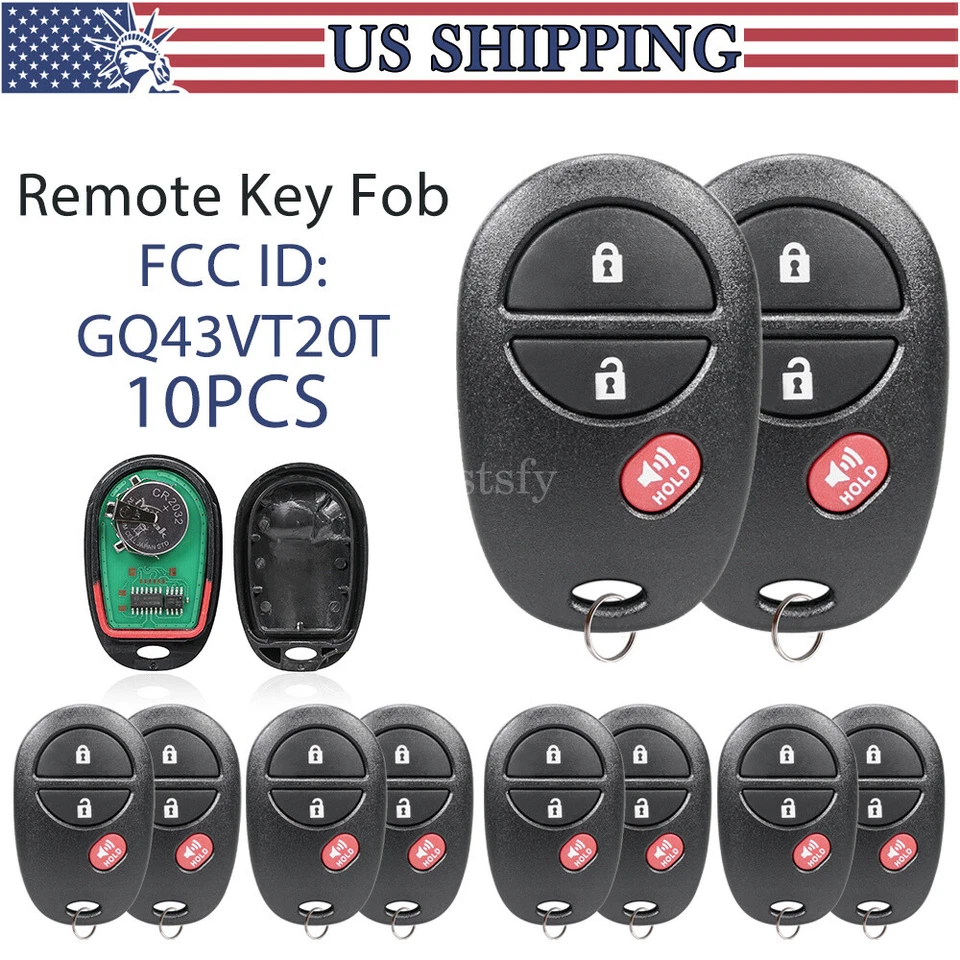 10 For 2005 2006 2007 2008 2009 2010 Toyota Tacoma Remote Keyless Entry Key Fob - Image 1 of 4