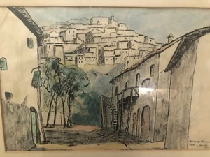 Acuarela original de la princesa María del Pilar Von Bayern - Imagen 1 de 5