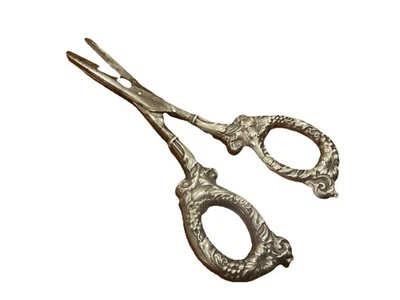 Sterling Silver Scissors Grape Pattern 74 Grams - Image 1 of 4
